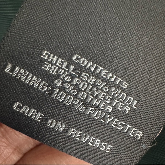 Vince Camuto Dark Green wool blend hoodie cottagecore coat - Picture 5 of 7